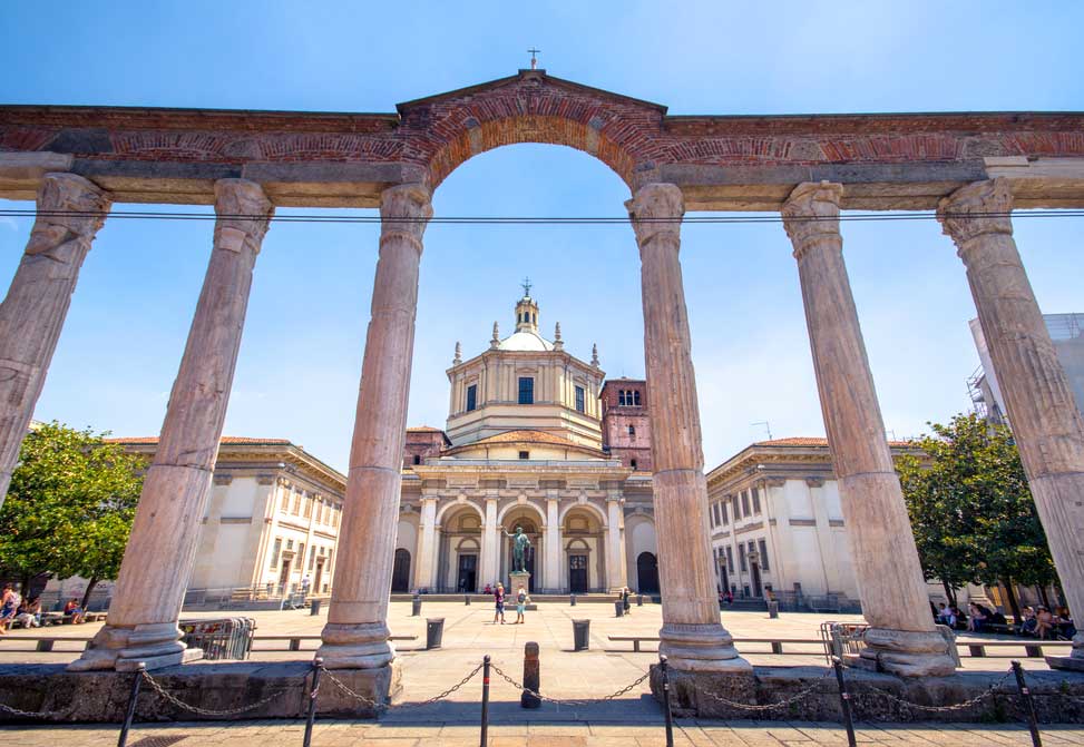 La Basilica di San Lorenzo e le colonne